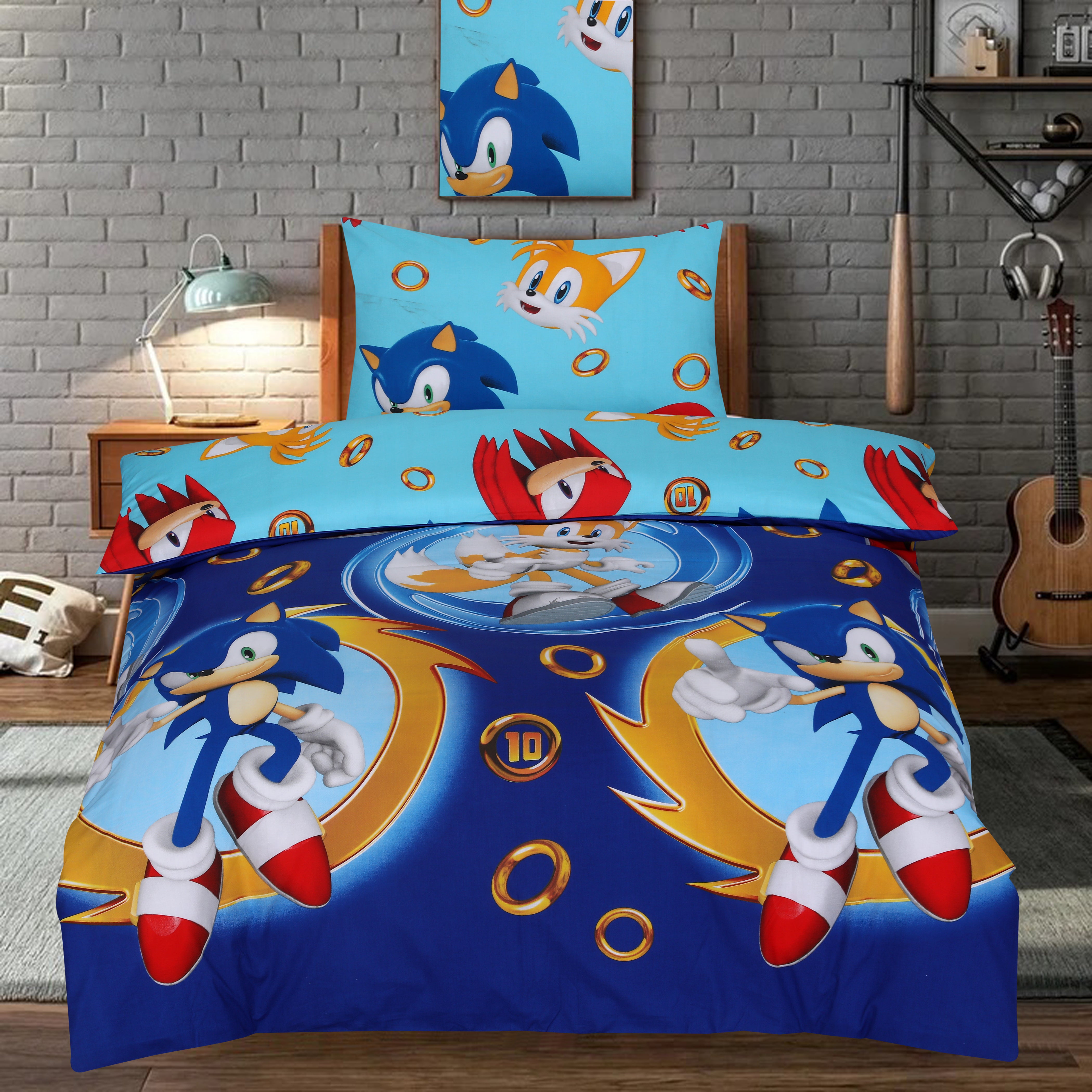 Blue Power, Big Dreams  Sonic Kids Quilt Ready, set, sleep!